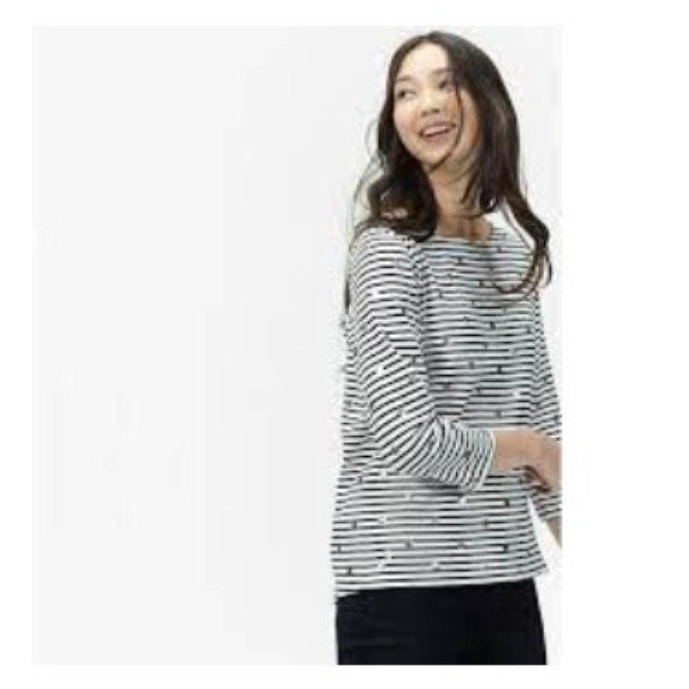 JOULES UK 🇬🇧 - striped Breton and silver polka dot top.